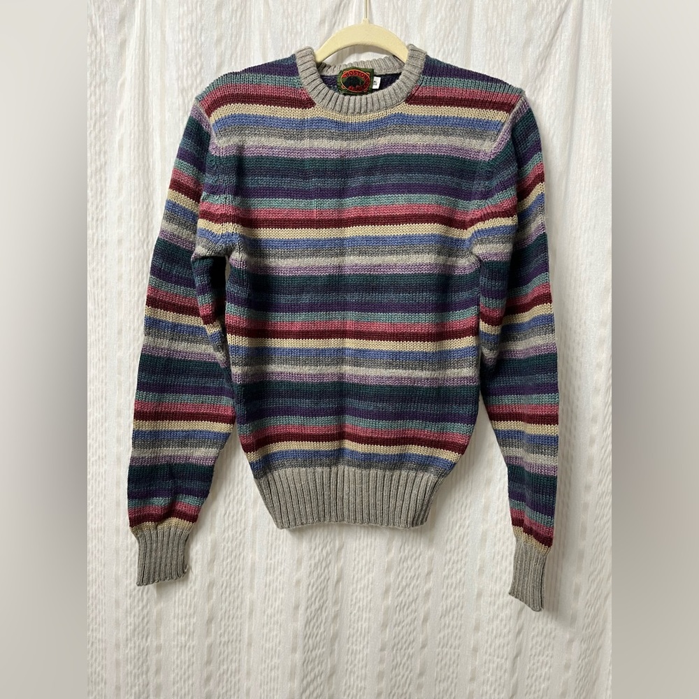 Vintage Rainbow Striped Sweater